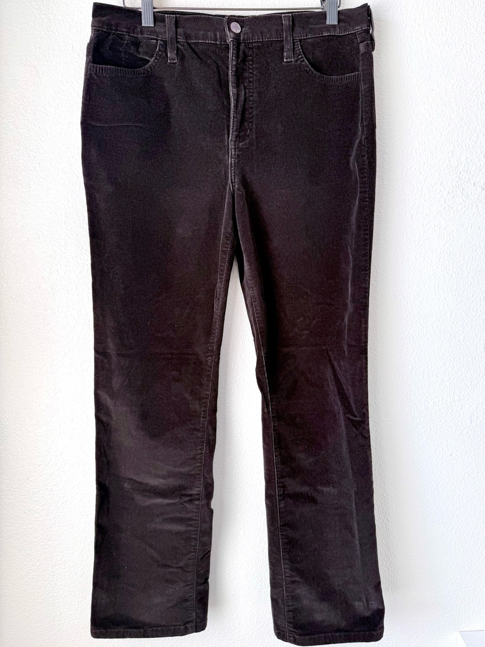 NYDJ Not Your Daughter’s Jeans Micro Corduroy Straight Leg Pants Dark Brown 10